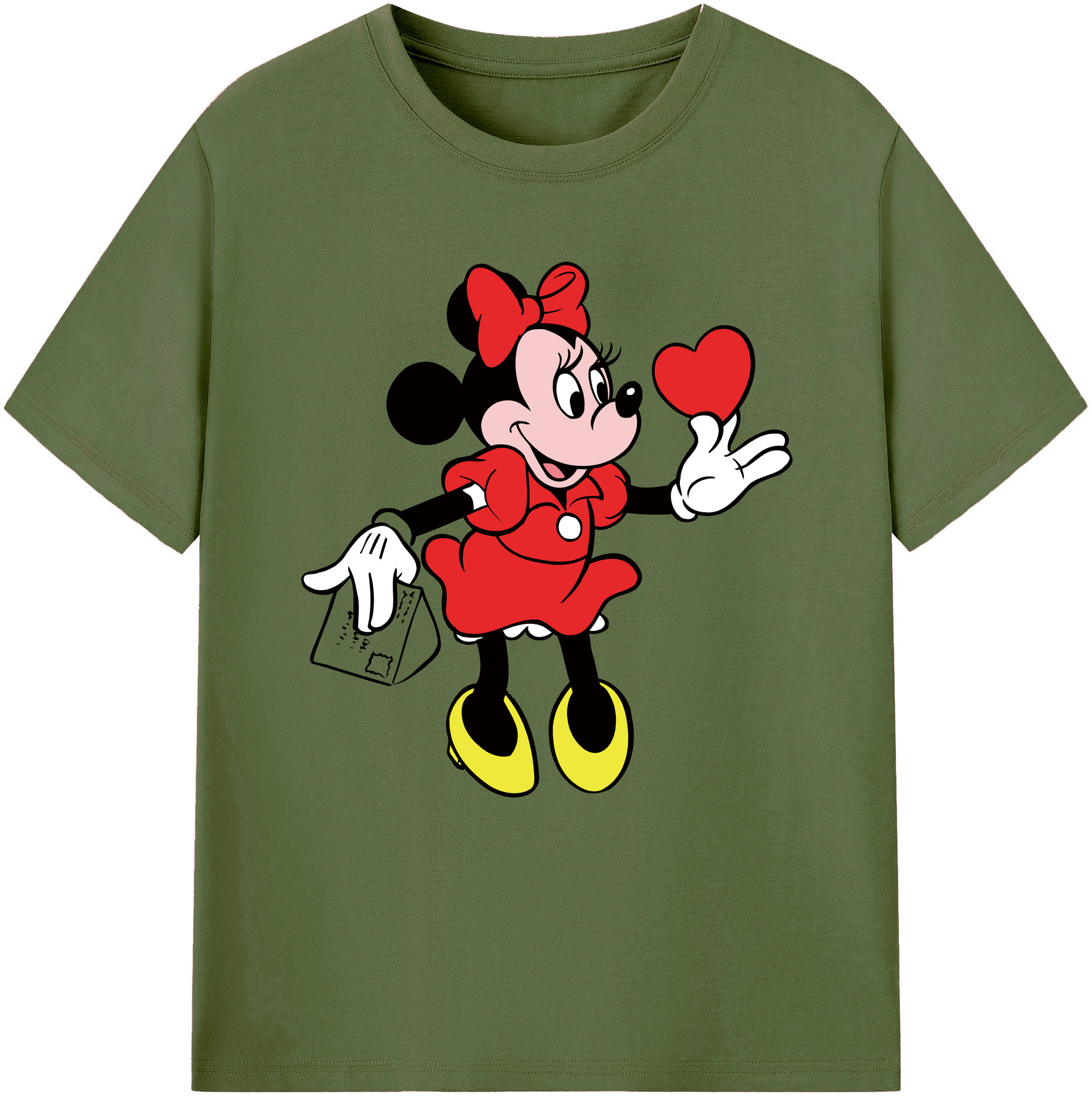（画像用） ミッキーマウス Mickey Mouse 綿100％半袖Tシャツ（フロントプリント）